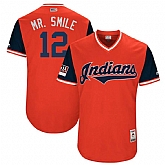 Indians 12 Francisco Lindor Mr. Smile Red 2018 Players Weekend Stitched Jersey Dzhi,baseball caps,new era cap wholesale,wholesale hats